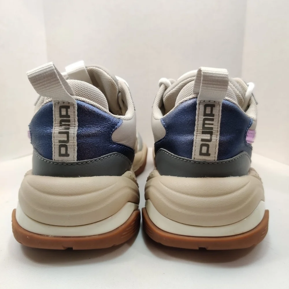 PUMA Running Sneakers Thunder Electric Chunky Grey Pink Leather Women's Sz‎ 6.5